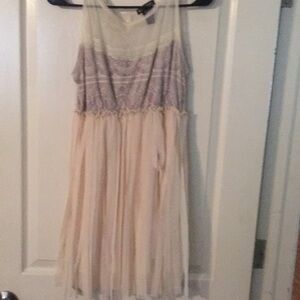 Miss Cheveous medium dress sheer strands NWOT